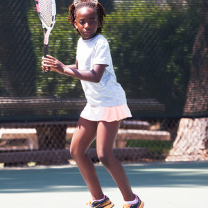 Junior Intermediate Player Girl on court
